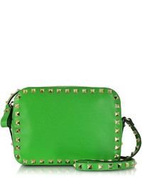Valentino Rockstud Green Leather Crossbody Bag