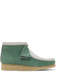 Green Leather Desert Boots