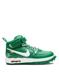 Nike X Off White Air Force 1 Mid Pine Green Sneakers