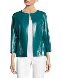 Lafayette 148 New York Keiran Lacquered Leather Jacket