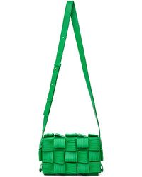 Bottega Veneta Green Intrecciato Fringe Messenger Bag