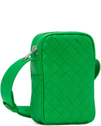 Bottega Veneta Green Intrecciato Messenger Bag