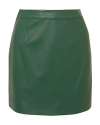 ALEXACHUNG B Line Leather Mini Skirt