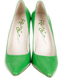 Alice + Olivia Patent Leather Pointed Toe Pumps