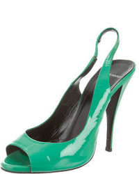 Pierre Hardy Patent Leather Slingback Pumps