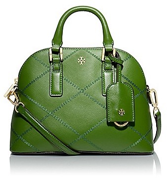 Tory Burch Robinson Stitched Small Square Satchel, $435, Tory Burch