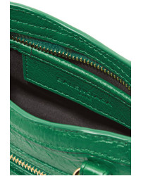 Balenciaga Classic City Nano Textured Leather Shoulder Bag Forest Green