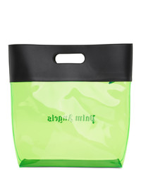 Palm Angels Green And Black Alien Shopper Tote