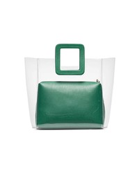 Staud Green Shirley Leather Tote Bag