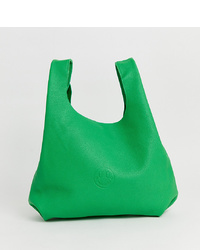 Hill & Friends Hill And Friends Happy Leather Shopper Bag In Green