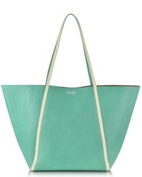 Linda Farrow Pale Yellow Ayers And Green Calf Leather Tote