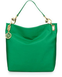 Love Moschino Saffiano Monkey Handle Faux Leather Large Tote Green