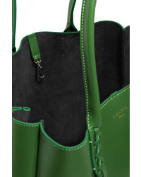 Lanvin The Shopper Small Leather Tote Green