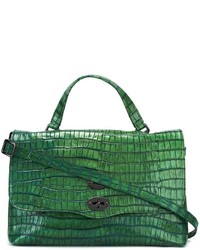 Zanellato Alligator Skin Effect Tote Bag