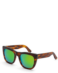 RetroSuperFuture Super By Gals Cove Mirrored Lens Tortoise Sunglasses Browngreen