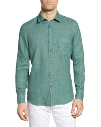 BOSS Relegant Slim Fit Solid Linen Button Up Shirt