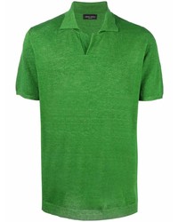 Green Linen Polo