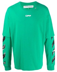 Off-White Caravaggio Square Double Sleeve T Shirt