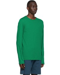 Dries Van Noten Green Light Simple Long Sleeve T Shirt