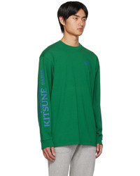 MAISON KITSUNÉ Green Rue Richelieu Long Sleeve T Shirt