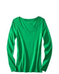 SAE-A TRADING Ultimate Long Sleeve Scoop Tee Mahal Green M