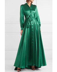 Alexis Mabille Bow Detailed Embellished Duchesse Satin Gown