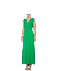 Neiman Marcus Sleeveless Braided Maxi Dress Mountain Green