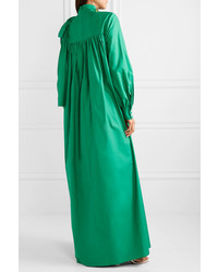 Rosie Assoulin Oversized Cutout Cotton Poplin Wrap Maxi Dress