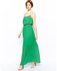 Oasis Pleated Maxi Dress Green