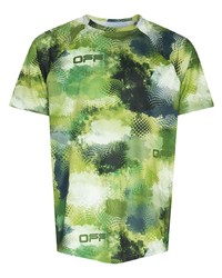 Green Mesh Crew-neck T-shirt