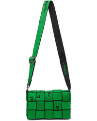 Bottega Veneta Green Medium Logo Messenger Bag