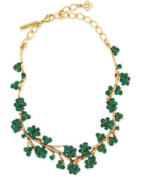 Oscar de la Renta Gold Plated Crystal Branch Necklace