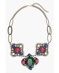 Leith Statet Necklace Green Multi