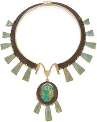 Tory Burch Oxidized Statet Collar Necklace