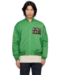 Kenzo Green Paris Elephant Bomber Jacket