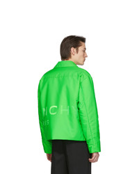 Givenchy Green Short Padded Coach Jacket
