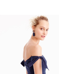 J.Crew Tall Off The Shoulder Strapless Dress With Ties In Faille