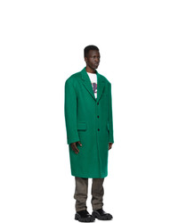 We11done Green Wool Single Coat