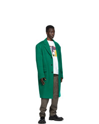 We11done Green Wool Single Coat