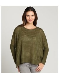 Design History Fern Green Oversize Knit Sweater