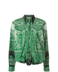 Etro Mixed Print Knotted Shirt