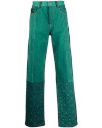 Green Patchwork Jeans