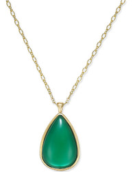 Charter Club Gold Tone Green Crystal Pendant Necklace Only At Macys