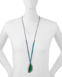 Nakamol Green Agate Pendant Necklace