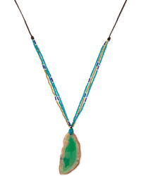 Nakamol Green Agate Pendant Necklace