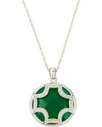 Elizabeth Showers Green Amethyst Maltese Pendant Necklace
