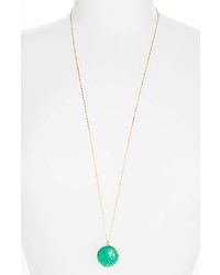 Lana Jewelry Spellbound Glow Pendant Necklace Yellow Gold Green Onyx