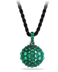 David Yurman Osetra Pendant Necklace With Cabochon Green Onyx