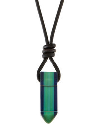 Tateossian Stake Pendant Necklace Green
