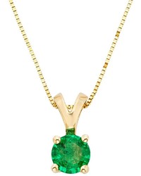 The Regal Collection Emerald 14k Gold Pendant Necklace